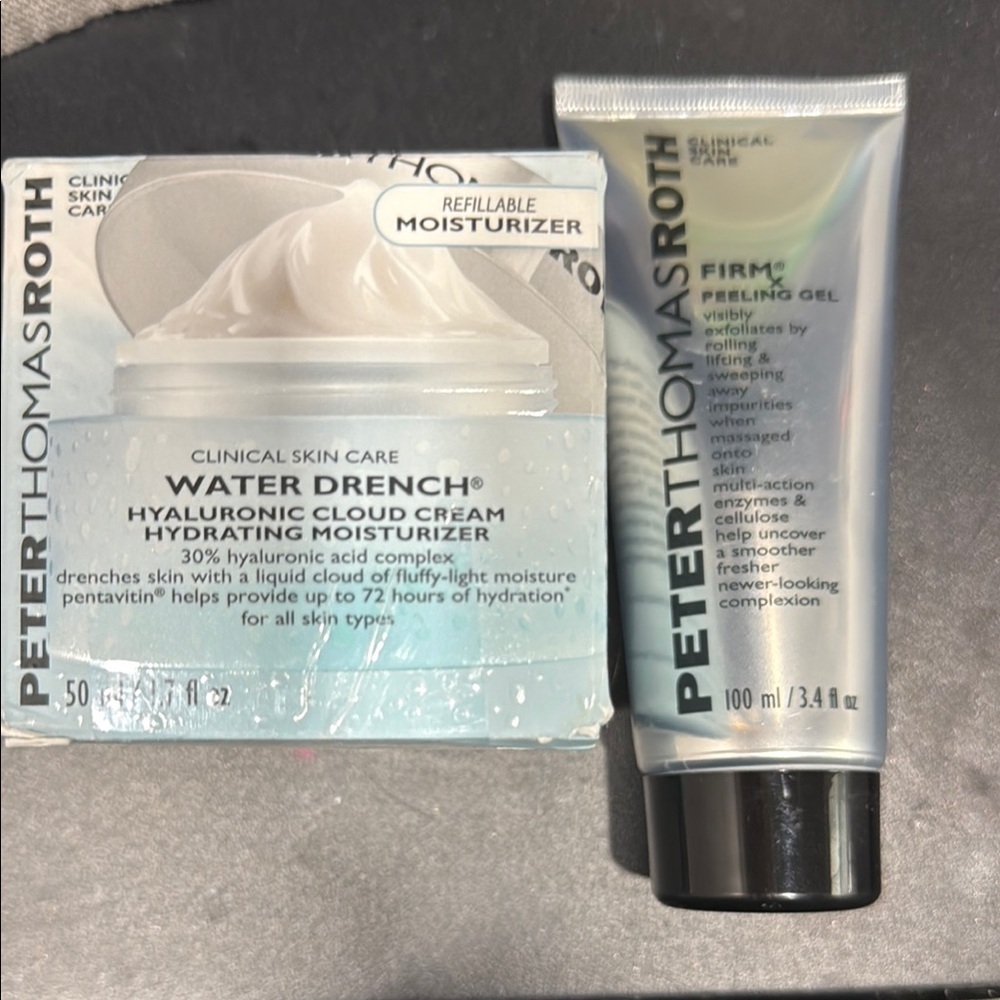 Both Peter Thomas Roth Water Drench and Firm Peeling Gel Duo. New with open box